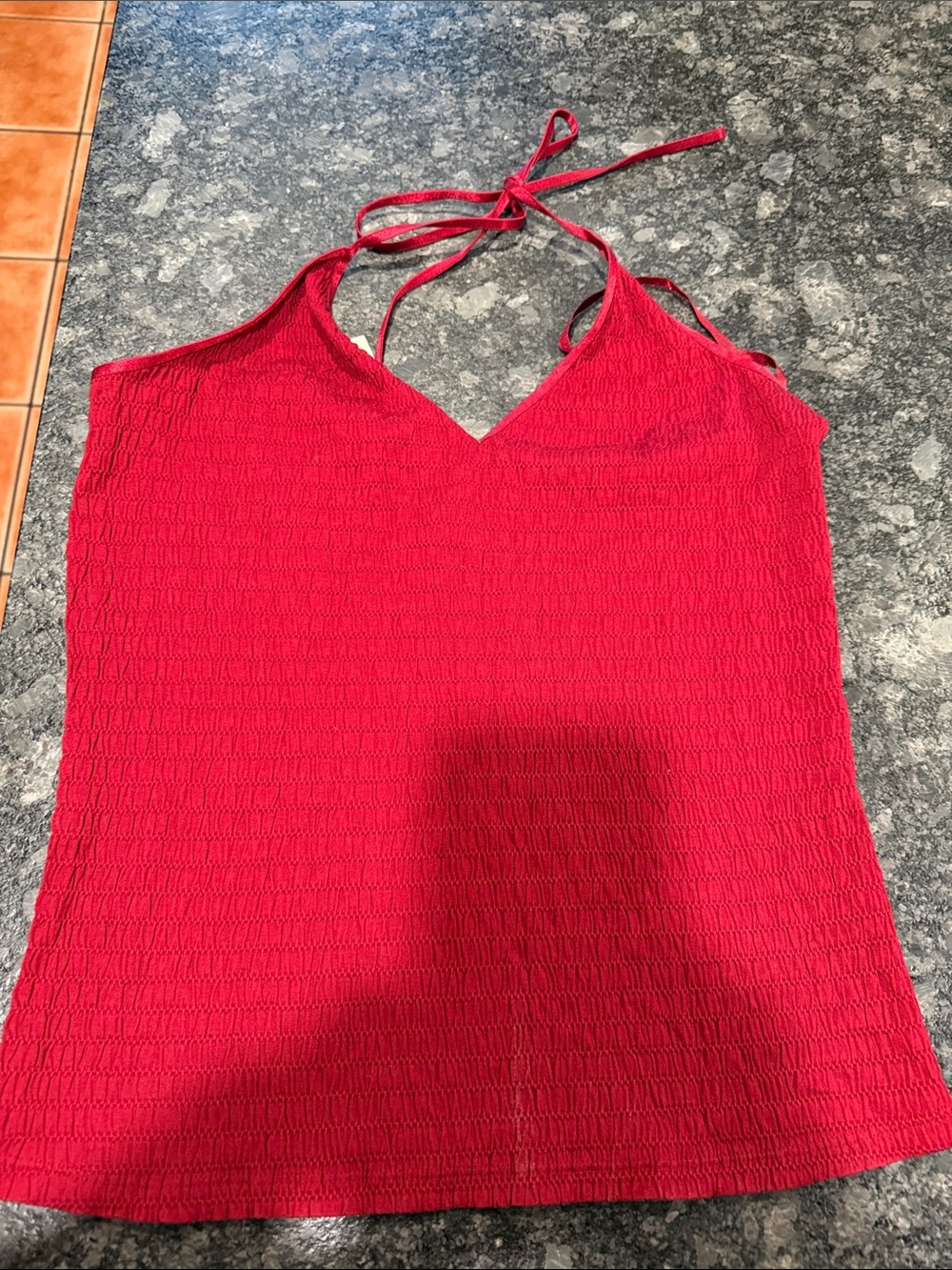 Banana Republic Red Halter V-Neck Camisole